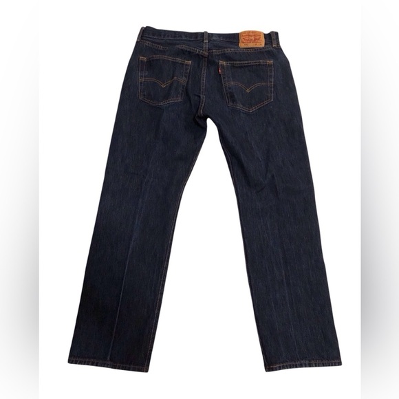 Levi’s 501 Mens 36x30 Dark Blue Denim Jeans Button Fly Red Tab Year 2012 - Picture 3 of 6